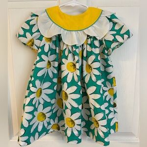 Rare Editions Vintage Made in the USA Daisy Collar Dress 4T Floral AOP